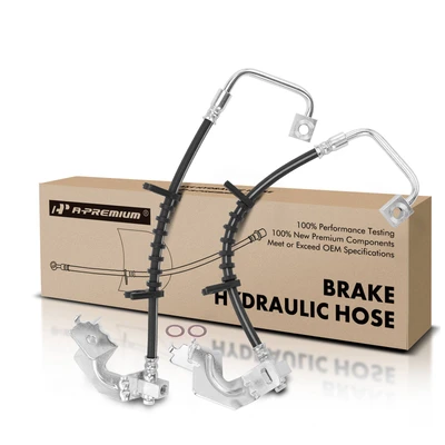 2 Pcs Rear Outer Brake Hydraulic Hose