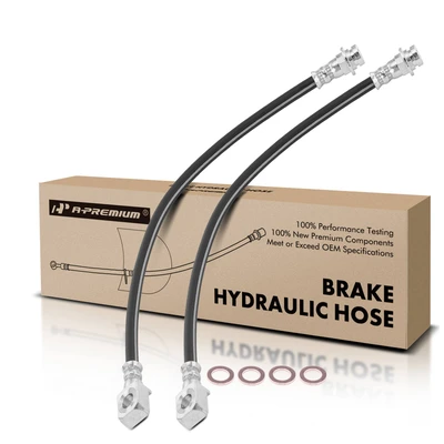 2 Pcs Rear Outer Brake Hydraulic Hose