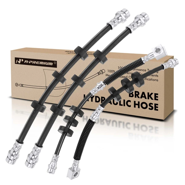 4 Pcs Front & Rear Brake Hydraulic Hose for 2008-2011 Ford Focus