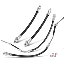 4 Pcs Rear Inner & Outer Brake Hydraulic Hose