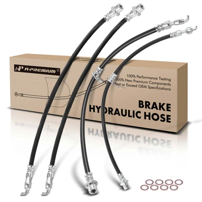 4 Pcs Front & Rear Brake Hydraulic Hose