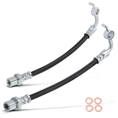 2 Pcs Rear Outer Brake Hydraulic Hose