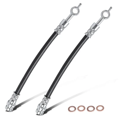 2 Pcs Front Outer Brake Hydraulic Hose