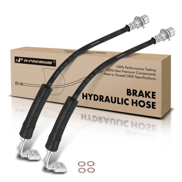 2 Pcs Front Brake Hydraulic Hose for 2007-2010 Saturn Sky