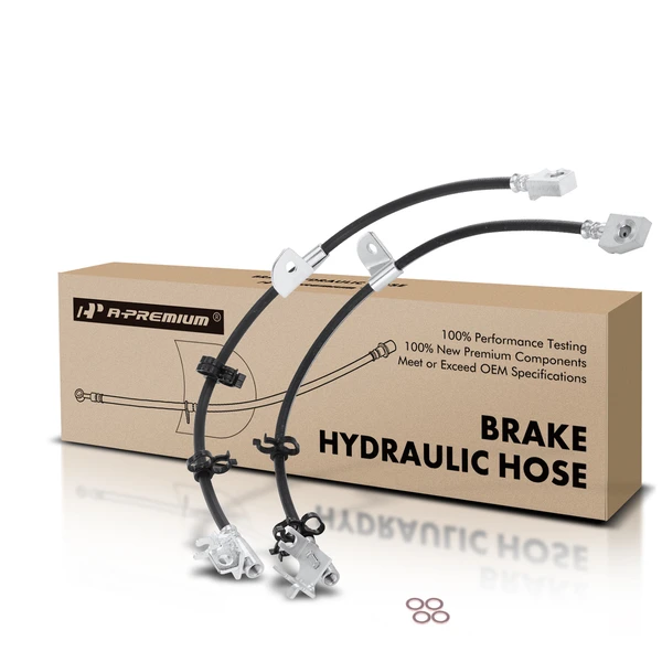 2 Pcs Front Brake Hydraulic Hose for Ford Expedition Lincoln Navigator RWD