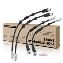 4 Pcs Front & Rear Brake Hydraulic Hose for 2002-2008 Jaguar X-Type