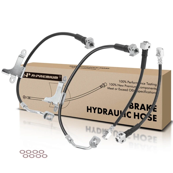 4 Pcs Front & Rear Brake Hydraulic Hose for Chevy Trailblazer SSR GMC Buick Isuzu