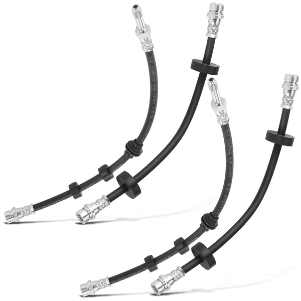 4 Pcs Front & Rear Brake Hydraulic Hose for Ford Contour 1995-1996 Mercury Mystique