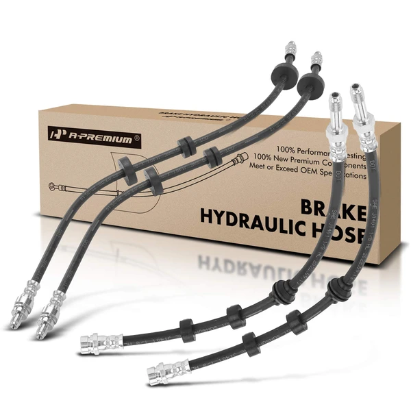 4 Pcs Front & Rear Brake Hydraulic Hose for 1999-2000 Mercury Cougar