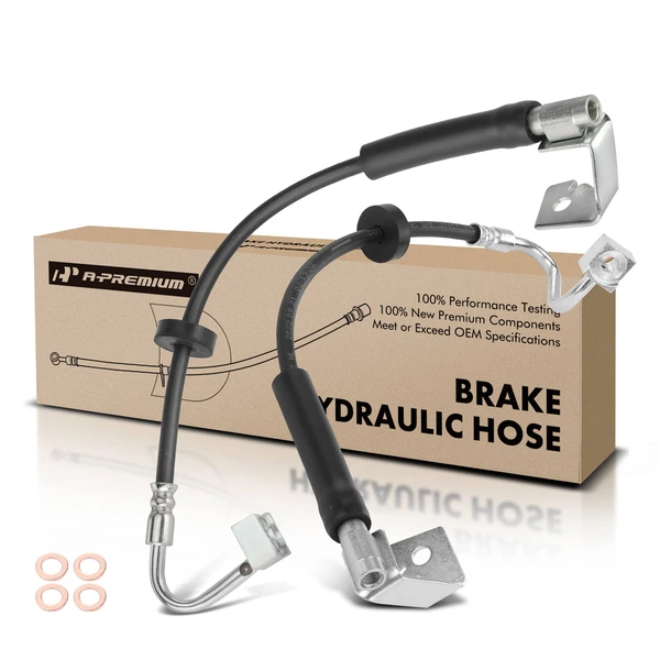 2 Pcs Front Brake Hydraulic Hose for 2003-2011 Ford Crown Victoria