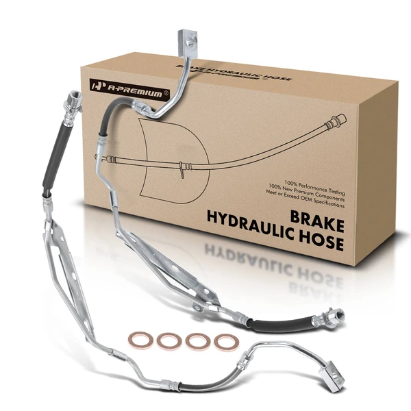 2 Pcs Front Brake Hydraulic Hose for Dodge Dakota 1997-2002 Durango RWD