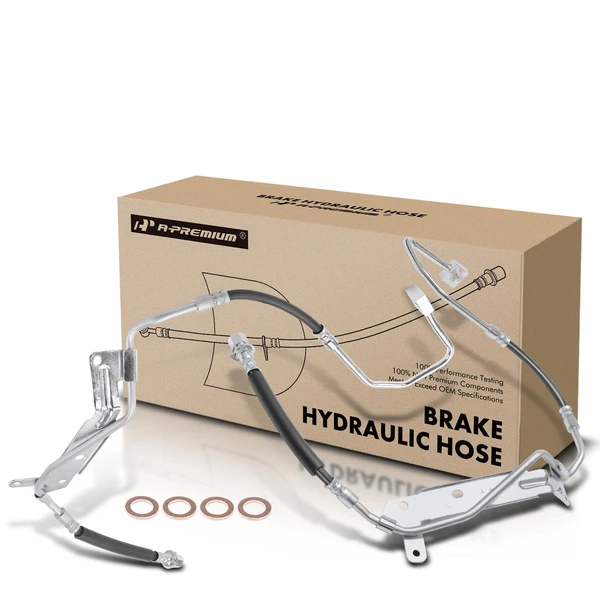 2 Pcs Front Brake Hydraulic Hose for 2003-2004 Dodge Dakota