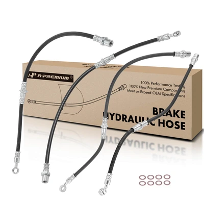 4 Pcs Front & Rear Brake Hydraulic Hose