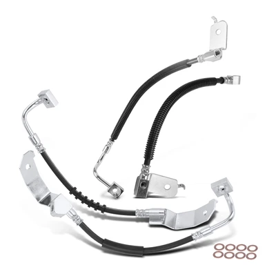 4 Pcs Front & Rear Brake Hydraulic Hose