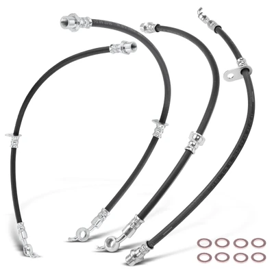 4 Pcs Front & Rear Brake Hydraulic Hose
