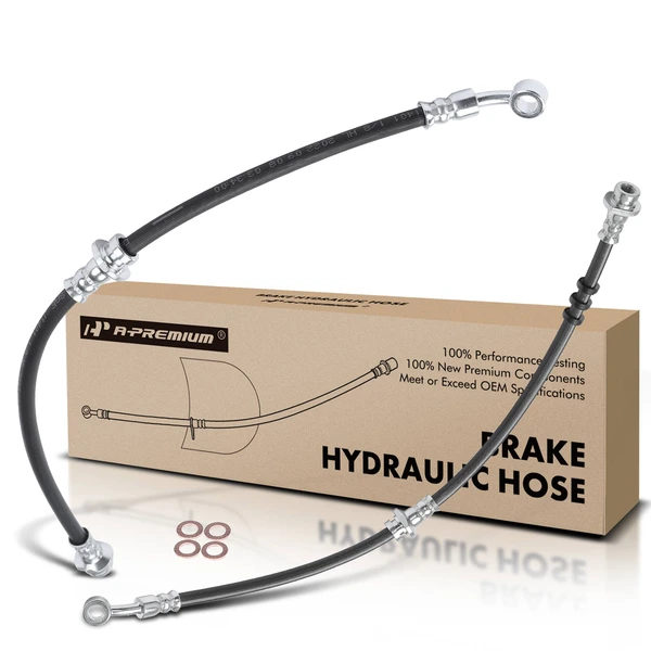 2 Pcs Front Brake Hydraulic Hose for 1991-1994 Nissan Sentra