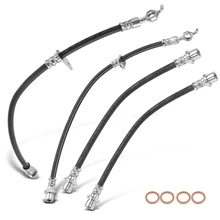 4 Pcs Front & Rear Brake Hydraulic Hose for 1993-1994 Toyota Corolla