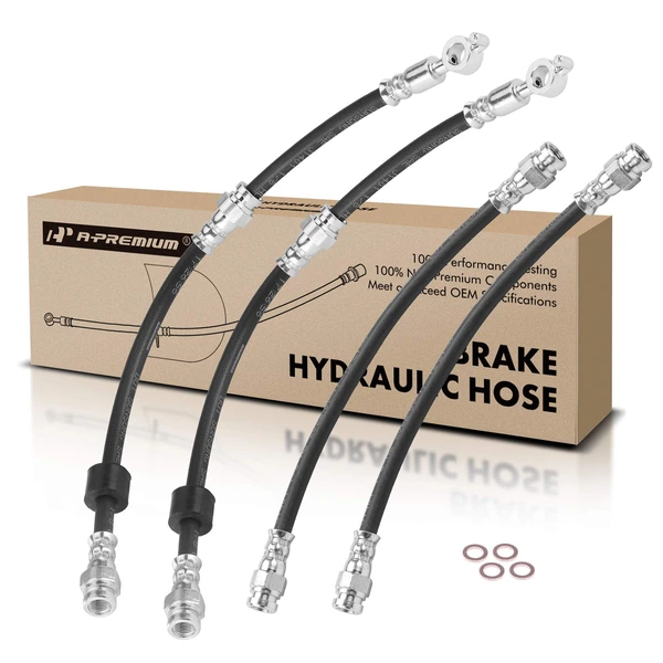 4 Pcs Front & Rear Brake Hydraulic Hose for Mazda Protege 1999-2003 1.6L 1.8L 2.0L