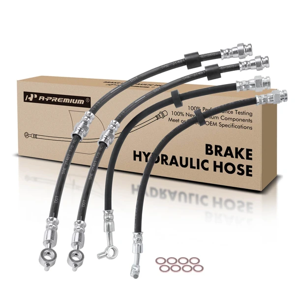 4 Pcs Front & Rear Brake Hydraulic Hose for Mazda MPV 2004-2006 V6 3.0L