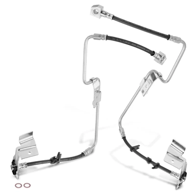 2 Pcs Rear Brake Hydraulic Hose