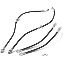 4 Pcs Front & Rear Brake Hydraulic Hose for 2001-2005 Honda Civic