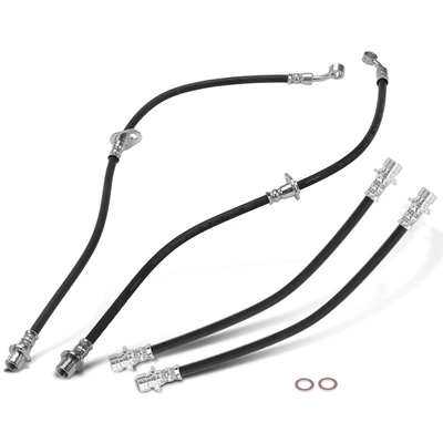 4 Pcs Front & Rear Brake Hydraulic Hose