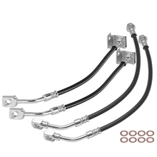 4 Pcs Front & Rear Brake Hydraulic Hose for 1997-2004 Chevrolet Corvette
