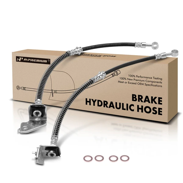 2 Pcs Front Brake Hydraulic Hose for Hyundai Tucson 2005-2008 Kia Sportage