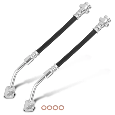 2 Pcs Rear Outer Brake Hydraulic Hose