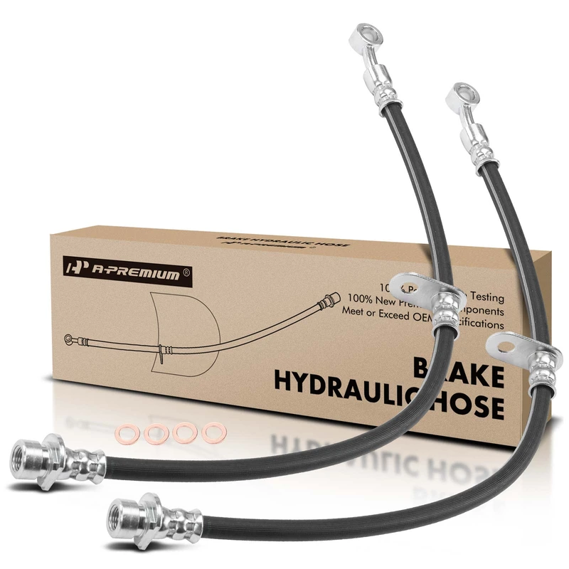 2 Pcs Front Brake Hydraulic Hose for Honda Odyssey 2005-2010 V6 3.5L