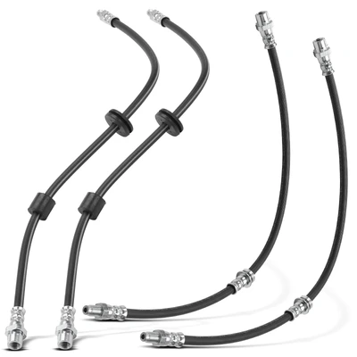 4 Pcs Front & Rear Brake Hydraulic Hose