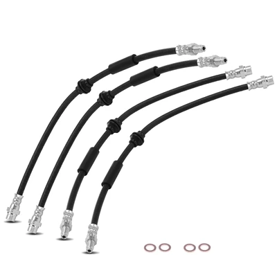 4 Pcs Front & Rear Brake Hydraulic Hose