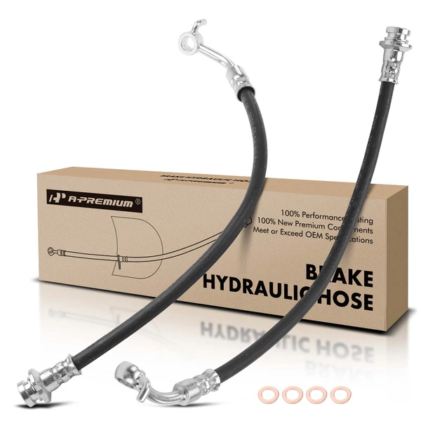 2 Pcs Rear Brake Hydraulic Hose for Infiniti QX56 Nissan Armada