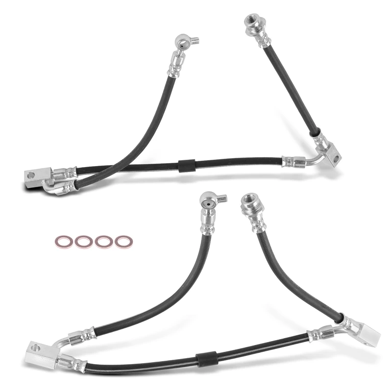 2 Pcs Front Brake Hydraulic Hose for INFINITI G35 2003-2007 Nissan 350Z