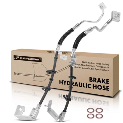 2 Pcs Front Brake Hydraulic Hose
