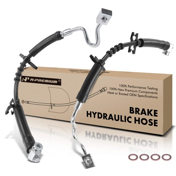 2 Pcs Front Brake Hydraulic Hose for Ford F150 2005-2008 Lincoln Mark LT