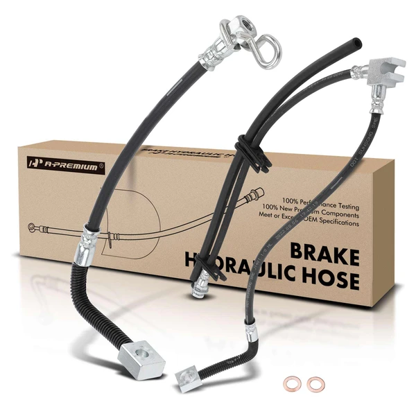 2 Pcs Rear Brake Hydraulic Hose for Ford E150 2004-2006 E150 Club Wagon 2004-2005