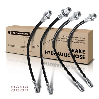 4 Pcs Front & Rear Brake Hydraulic Hose