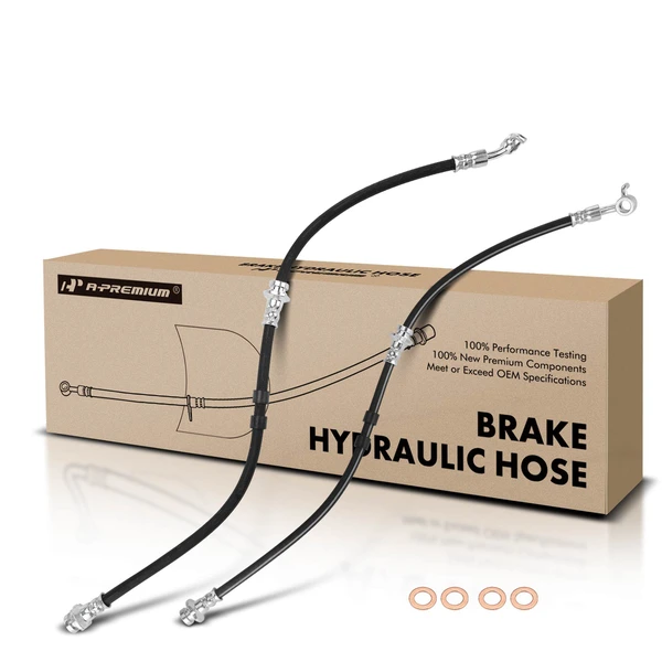 2 Pcs Front Brake Hydraulic Hose for Nissan Quest 2004-2009 V6 3.5L