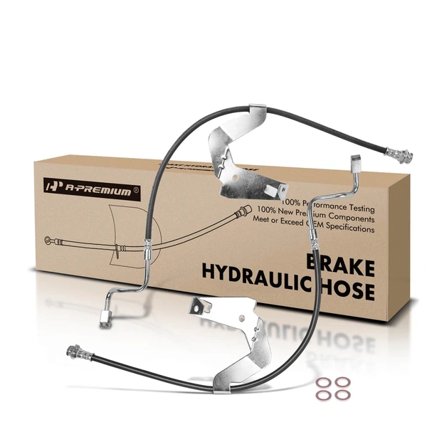 2 Pcs Front Brake Hydraulic Hose for Ford F-250 Super Duty 2008-2009 F-350 Super Duty