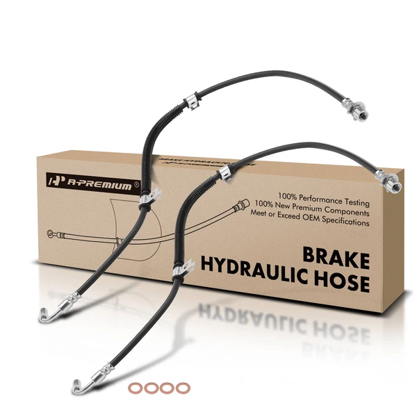 2 Pcs Rear Brake Hydraulic Hose for International 3800 2000-2004 66mm