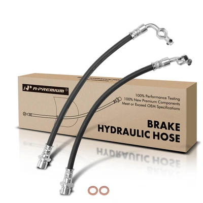 2 Pcs Rear Outer Brake Hydraulic Hose