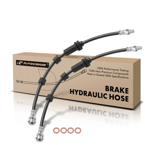 2 Pcs Front Brake Hydraulic Hose for 2006 BMW 330i