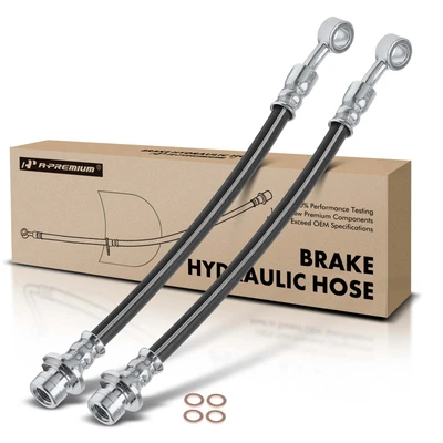 2 Pcs Rear Outer Brake Hydraulic Hose