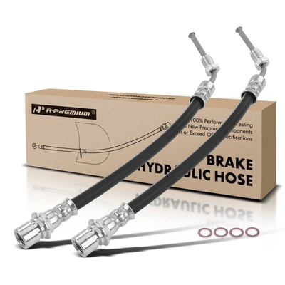 2 Pcs Rear Outer Brake Hydraulic Hose