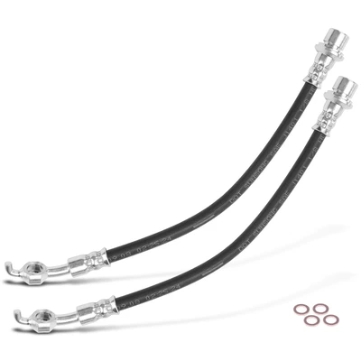 2 Pcs Rear Outer Brake Hydraulic Hose