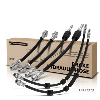 6 Pcs Front & Rear Brake Hydraulic Hose