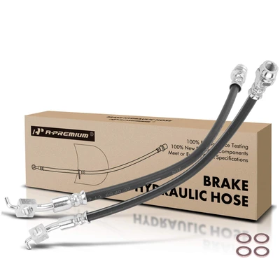 2 Pcs Rear Outer Brake Hydraulic Hose
