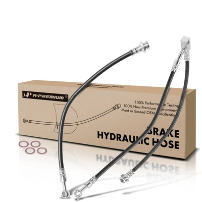 2 Pcs Rear Outer Brake Hydraulic Hose