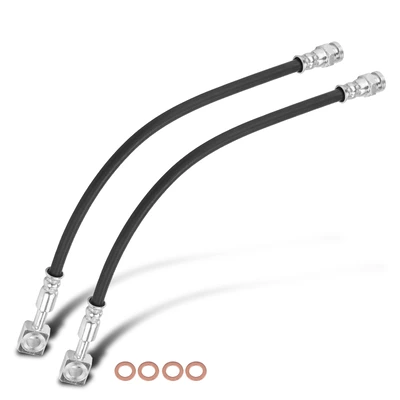 2 Pcs Rear Outer Brake Hydraulic Hose